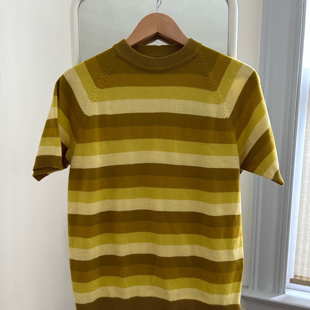 Vintage Knit Striped Tshirt
